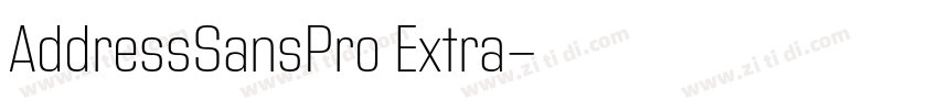 AddressSansPro Extra字体转换